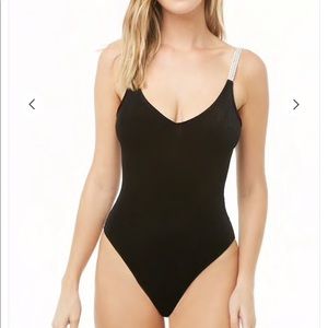 Velvet Rhinestone Bodysuit